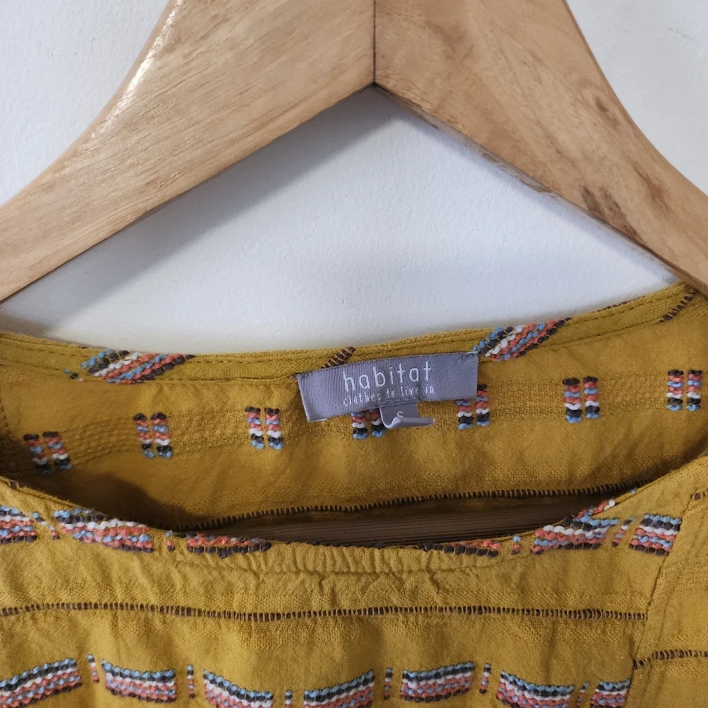 Habitat Mustard Yellow Blouse with Pattern - Picture 5 of 5